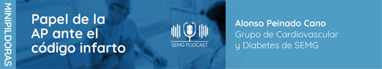 Papel de la Atención Primaria ante el código infarto: Hablamos con el Dr. Alonso Peinado Cano, miembro del Grupo de Trabajo de Cardiovascular y Diabetes de la Sociedad Española de Médicos Generales y de Familia (SEMG), sobre el código infarto: qué papel desempeña la Atención Primaria en la detección precoz, cómo optimizar la coordinación con el sistema de emergencias y qué estrategias podemos aplicar en el primer nivel asistencial para reducir los tiempos de actuación y mejorar el pronóstico de nuestros pacientes.