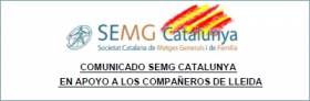 Comunicado SEMG Catalunya en apoyo a los compañeros de Lleida