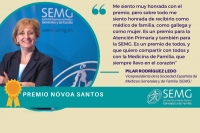 La vicepresidenta de SEMG gana el Premio Nóvoa Santos: “me siento honrada como médico de familia, gallega y mujer”